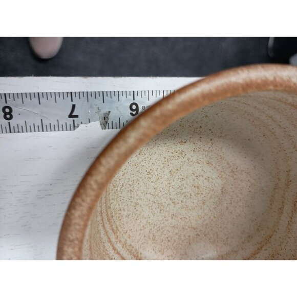 VTG Studio Pottery Stoneware Appetizer Dish With Handle Handmade Divided Signed - Picture 11 of 12